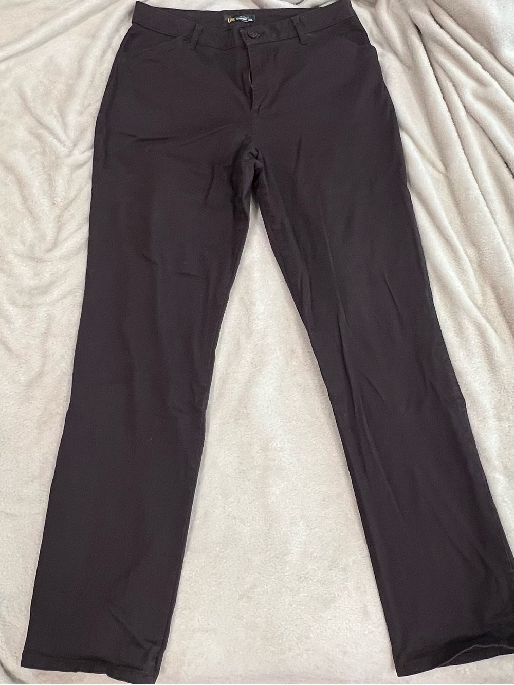 Lee Dark Brown Straight-Leg Pants